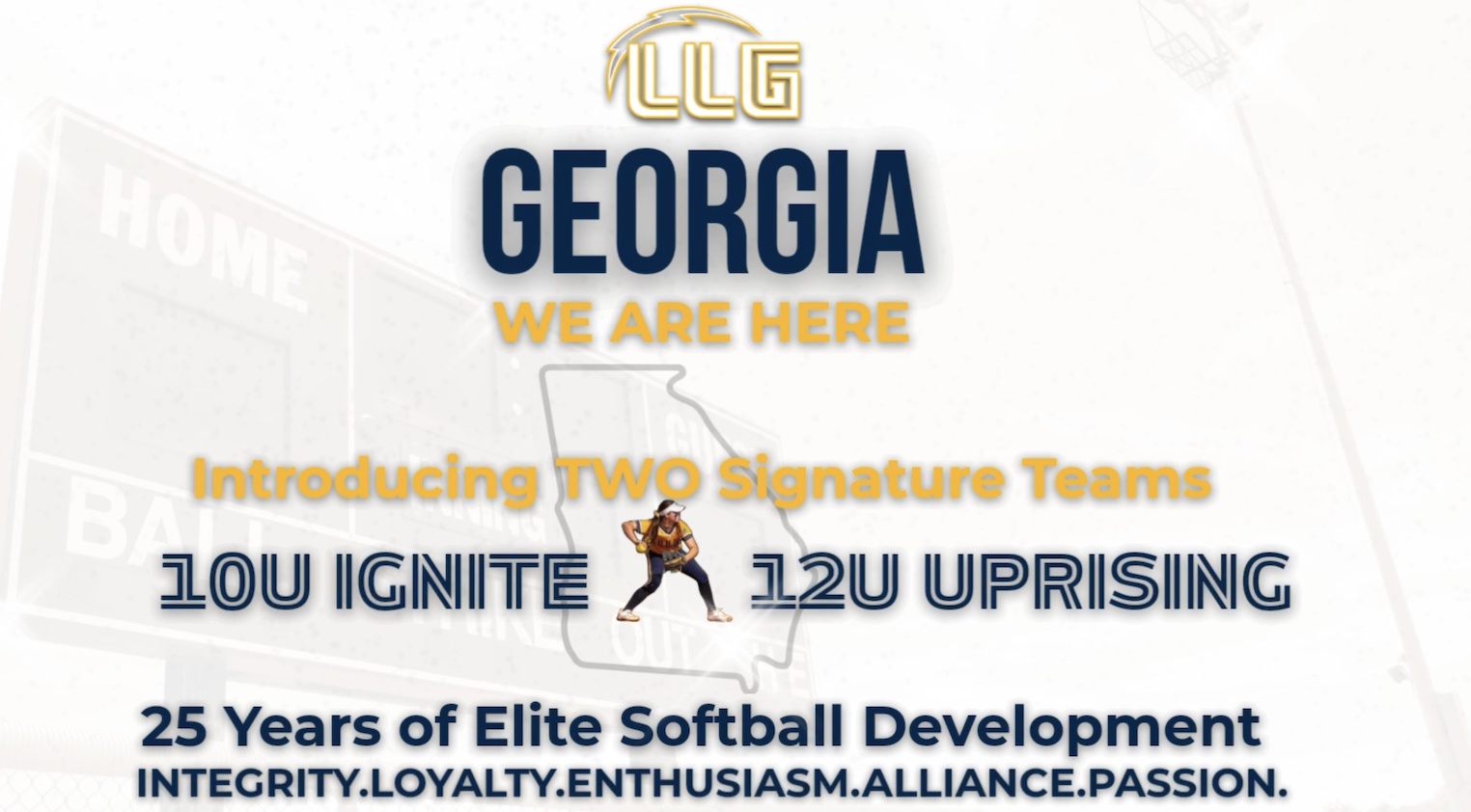 The LLG travel ball organization, based out of North Carolina, has announced its expansion into Georgia with the the launch of 12U and 10U teams