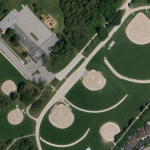The six-field complex at the Georgetown Fairgrounds in Halton Hills, Ontario