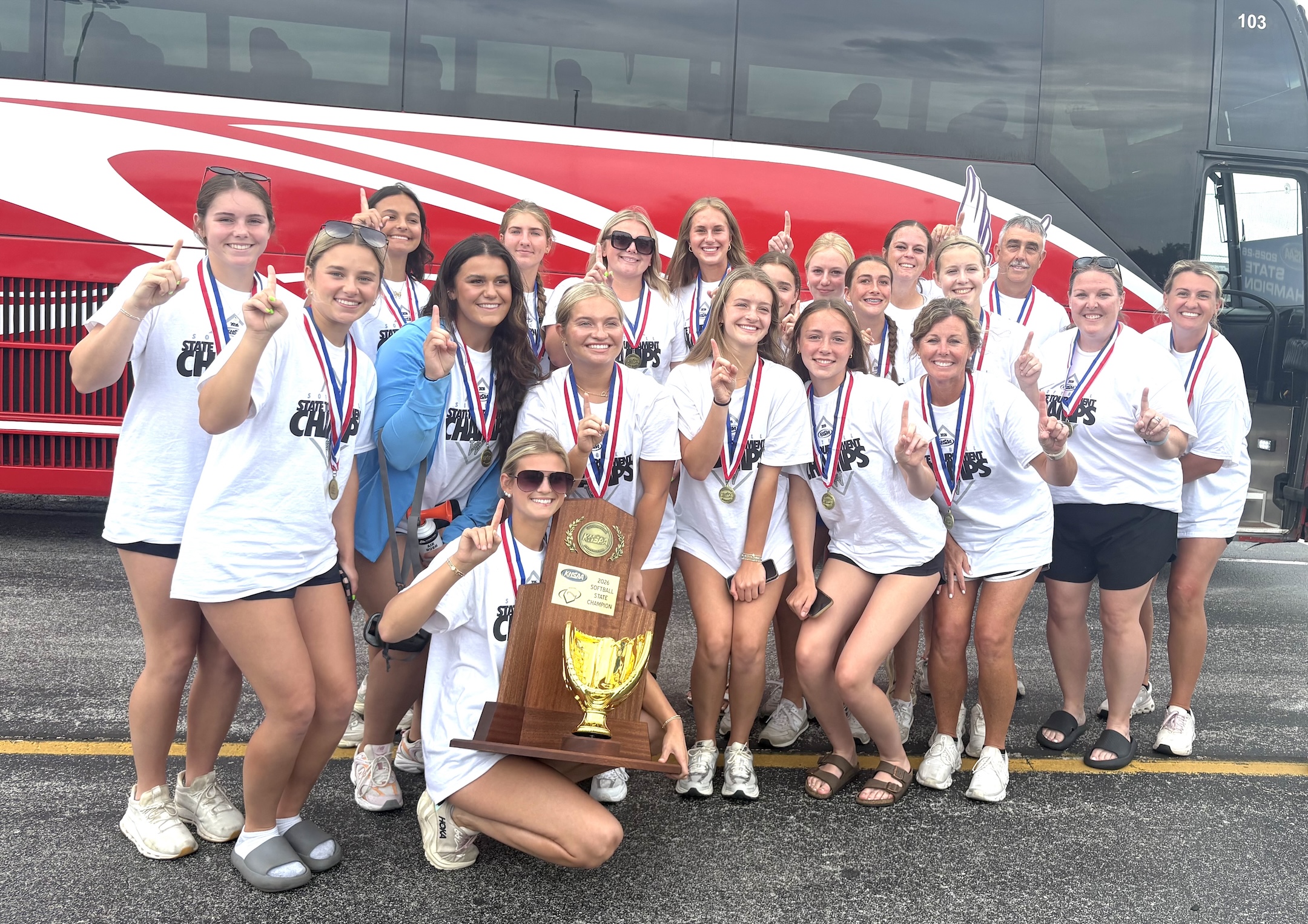 They're No. 1 alright! The South Warren High tam returns home to Bowling Green after winning the Kentucky State Championship last weekend