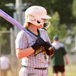 Cam at the plate facing the EC Bullets Premier 14U - Matt team at the Triple Crown Zoom Into June - East event held June 6, 2025, in Cummings, Ga