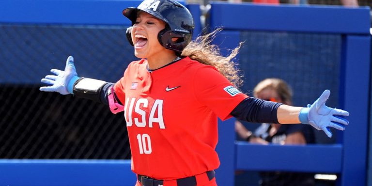 Jayda Coleman is one of the standouts competing for the USA Softball Women's National Team which opened up the event with a 12-0 win over Australia. All info & photos courtesy of USA Softball