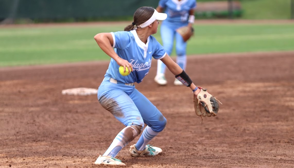 Mattingly Klein makes a throw during the state semi-final playoff game against Jupiter High. Her Hagerty High team would go on to win the Florida 7A championship