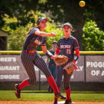 ACTION - Anabelle Anton makes a great leaping throw in the infield to get the out for her Fusion team