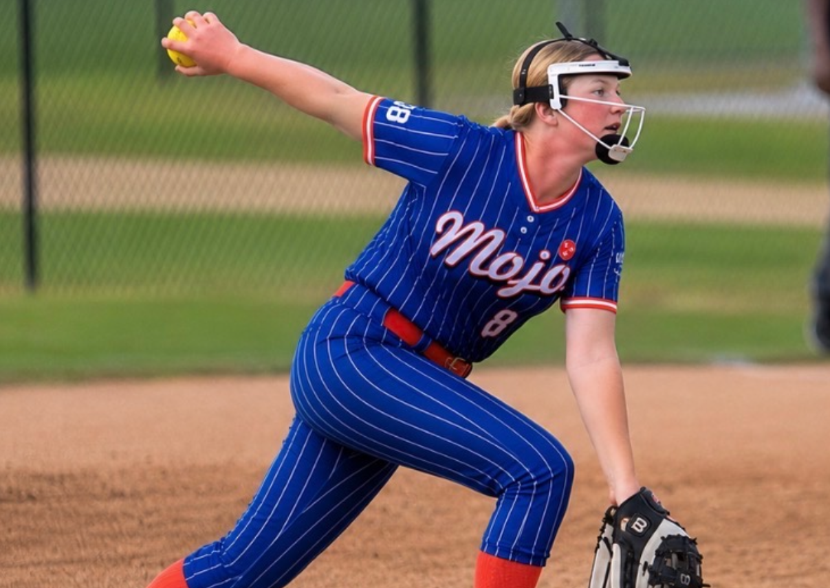 Kaylee McDowell, a recording-setting pitcher from Belmon, Miss. and a Top 20 player in the 2030 Line Drive HOT 100, is the ace for the newly-formed Mojo 2030 McDowell team