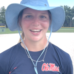 Makenna Bellaire of Ole Miss was the catching instructor at the Candian Elite Softball Camp held August 4-6 in Ontarrio, Canada
