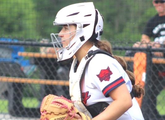 101 - Maria Dozier is a 2028 catcher from Arlington, Va. who plays on the Virginia Glory and commands the field and does all the little things well behind the plate. National 16U - Willemssen team