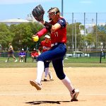 Reagan Eldred, the 6-foot-2 pitcher for Texas Blaze - Robertson, blew up at this summer's PGF Nationals where she had 46 strikeouts in 36 innings with a 0.95 ERA