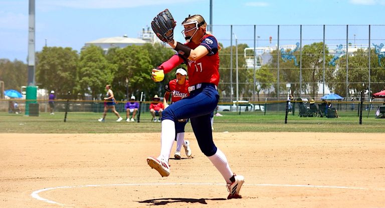 Reagan Eldred, the 6-foot-2 pitcher for Texas Blaze - Robertson, blew up at this summer's PGF Nationals where she had 46 strikeouts in 36 innings with a 0.95 ERA