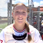 Univ. of Texas-bound catcher Lolo Gamble on Sunday, September 13, 2026 at the Texas Blaze Jamboree