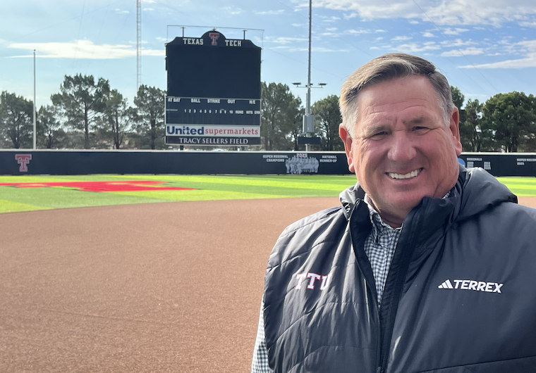 Gerry Glasco on Tracy Sellers Field, the home of the Red Raiders
