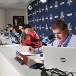 Roger McAfee served as the press conference moderator at the WCWS from 2018 to 2022