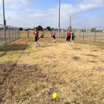 See that yellow ball coming towards the hitter at 70 mph? Line Drive Media's Brentt Eads didn't, as he stepped in during pitching warm-ups again Reagan Eldred, the 2028 commit to Tennessee