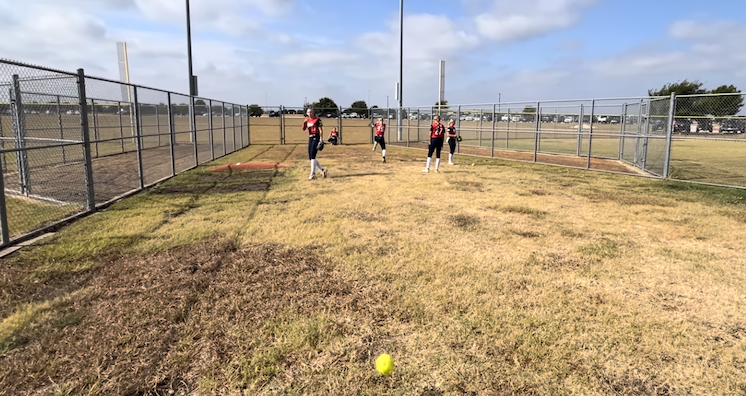 See that yellow ball coming towards the hitter at 70 mph? Line Drive Media's Brentt Eads didn't, as he stepped in during pitching warm-ups again Reagan Eldred, the 2028 commit to Tennessee